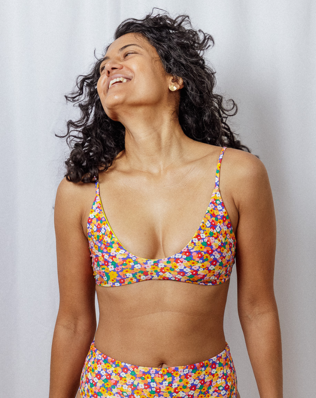 Bralette bikini top Pablo - wild flowers