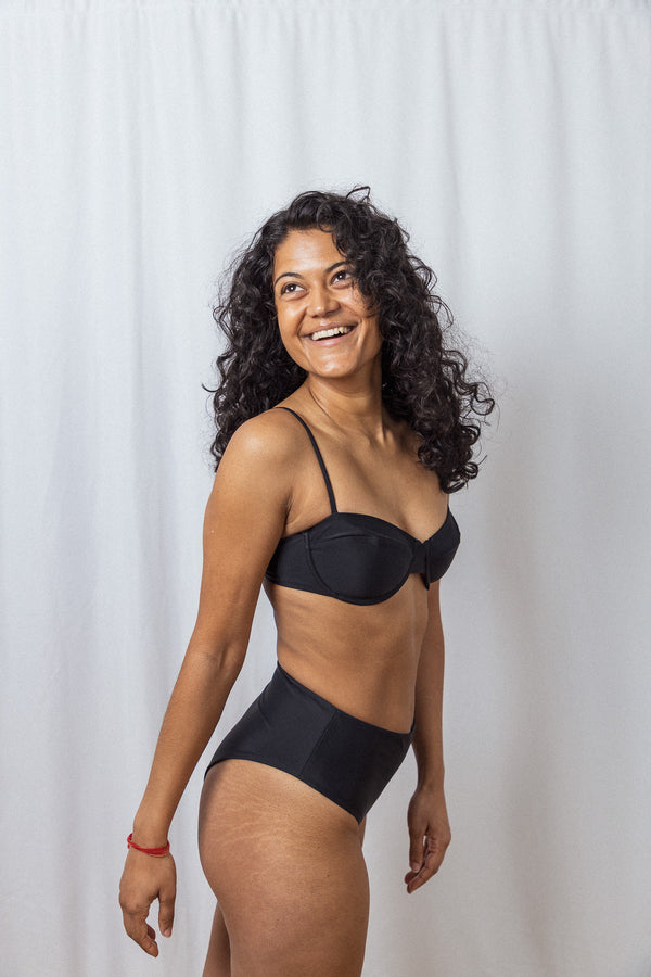 Balconette bikini top Pau - black puma