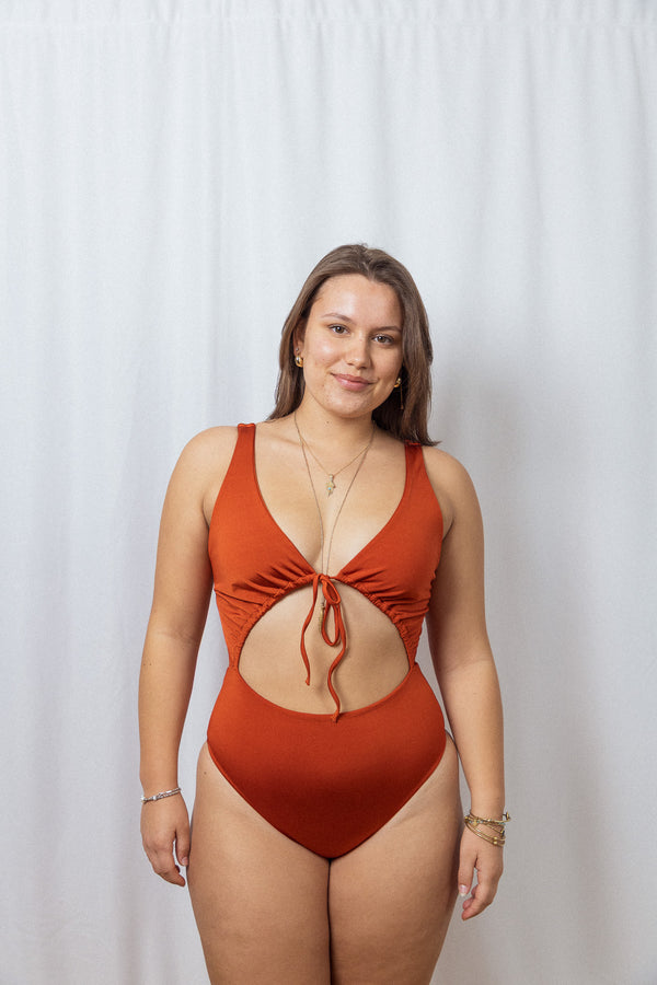 Swimsuit one piece Hugo - rusty orange