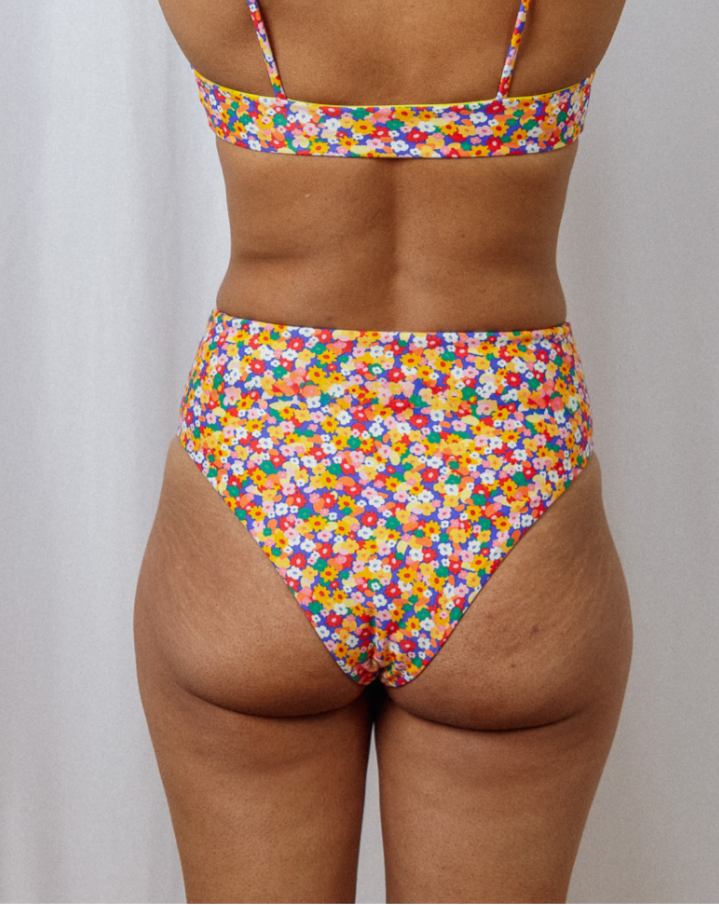 Bikini Hose highwaist Toni - wild flowers