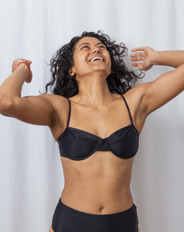 Balconette bikini top Pau - black puma