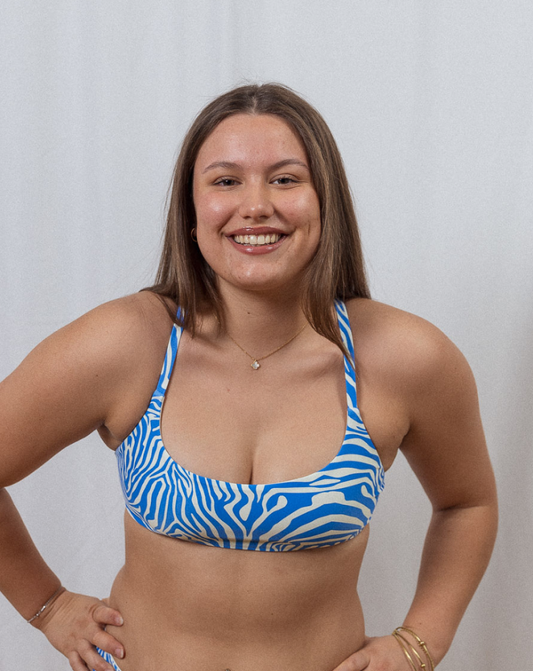 Sport top Camilo - blue zebra